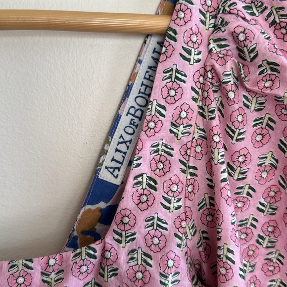 ALIX OF BOHEMIA Caroline Aster Multi-Floral Empire-Waist Crop Top . - Picture 6 of 10